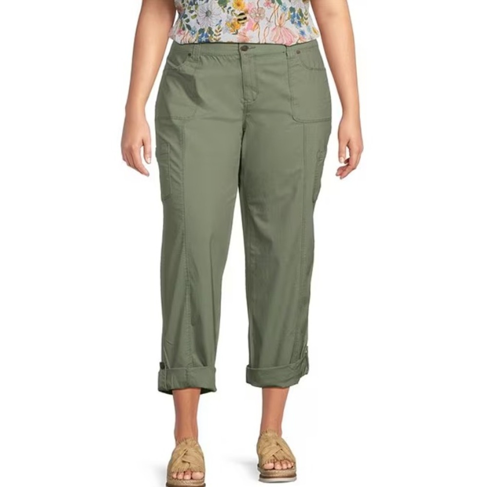 Code Bleu‎ Blue Stretch Convertible Cargo Pant 14P Mid Rise Tapered Leg Gorpcore - Picture 2 of 11